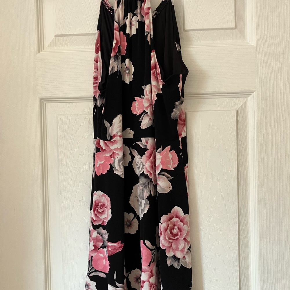 Floral Black and Pink Dress